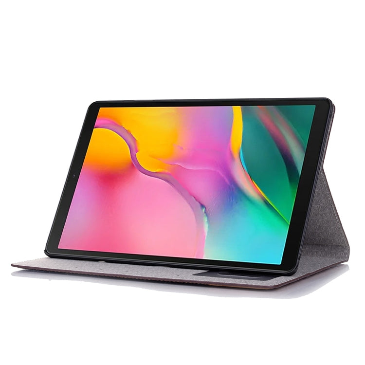 For Samsung Galaxy Tab A7 Lite T220/T225 Cross Texture Leather Tablet Case(Dark Brown) by bashfashion