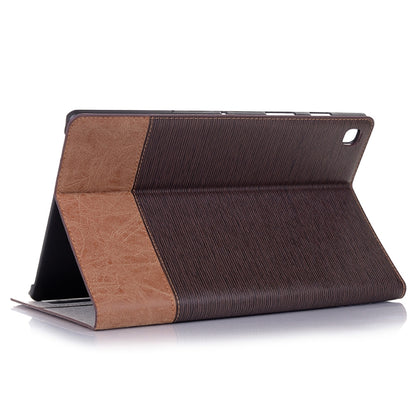 For Samsung Galaxy Tab A7 Lite T220/T225 Cross Texture Leather Tablet Case(Dark Brown) by bashfashion
