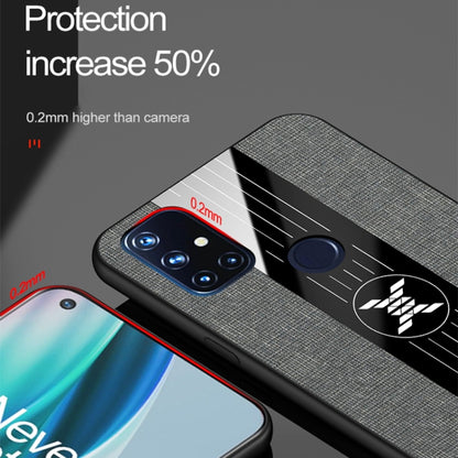 For OnePlus Nord N10 5G XINLI Stitching Cloth Texture Shockproof TPU Phone Case(Red) by XINLI