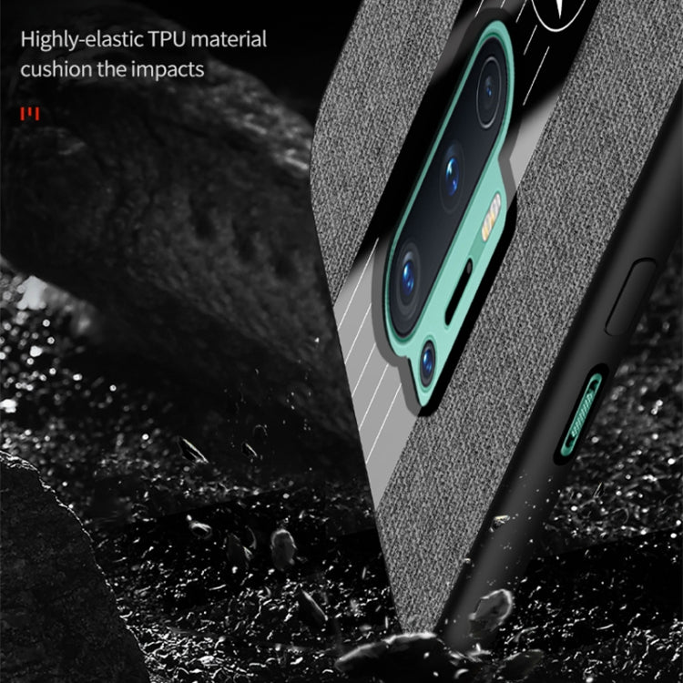 For OnePlus 8 Pro XINLI Stitching Cloth Texture Shockproof TPU Phone Case(Black) by XINLI