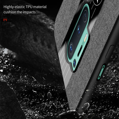 For OnePlus 8 Pro XINLI Stitching Cloth Texture Shockproof TPU Phone Case(Black) by XINLI