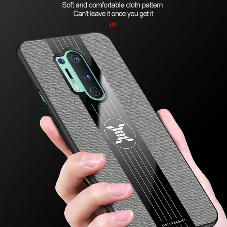 For OnePlus 8 Pro XINLI Stitching Cloth Texture Shockproof TPU Phone Case(Grey) by XINLI