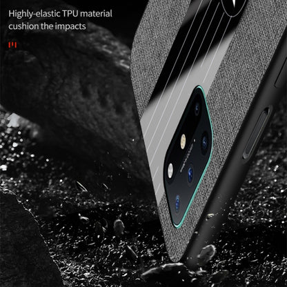 For OnePlus 8T XINLI Stitching Cloth Texture Shockproof TPU Phone Case(Black) by XINLI