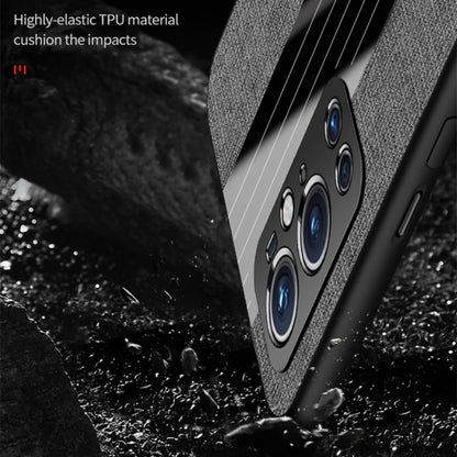 For OnePlus 9 Pro XINLI Stitching Cloth Texture Shockproof TPU Phone Case(Black) by XINLI