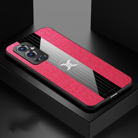 For OnePlus 9 Pro XINLI Stitching Cloth Texture Shockproof TPU Phone Case(Red) by XINLI