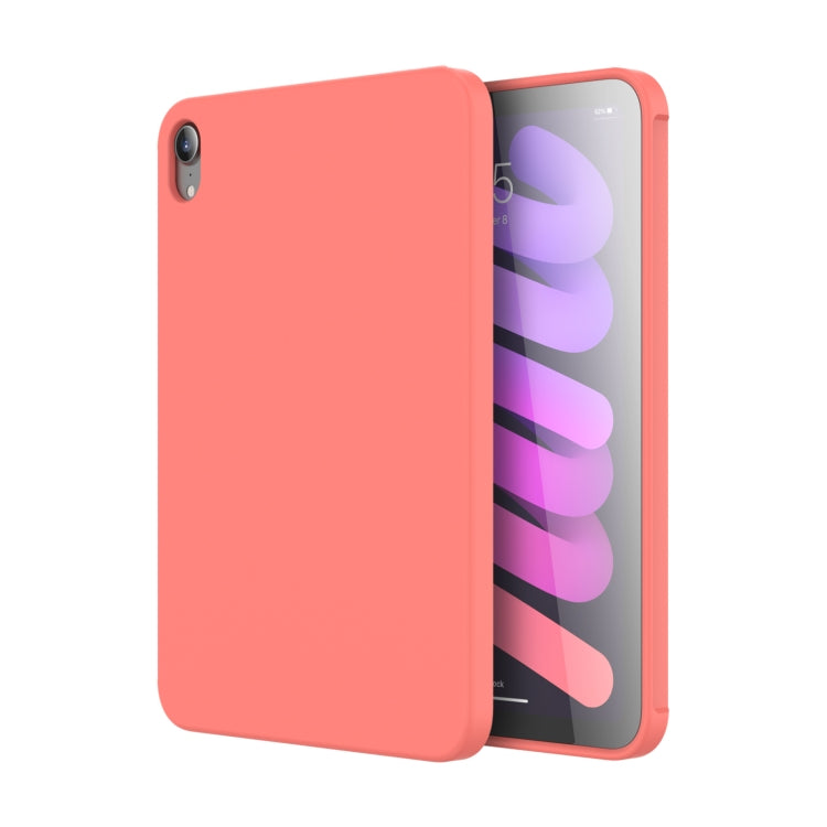 For iPad mini 2024 / mini 6 Mutural Silicone Microfiber Tablet Case(Pink Orange) by Mutural