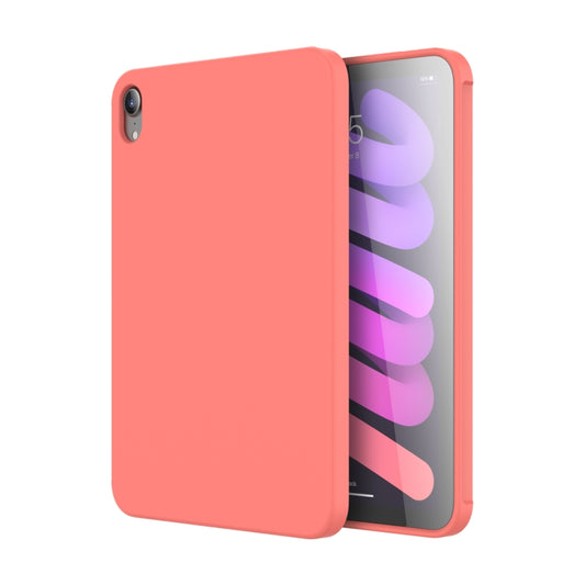For iPad mini 2024 / mini 6 Mutural Silicone Microfiber Tablet Case(Pink Orange) by Mutural