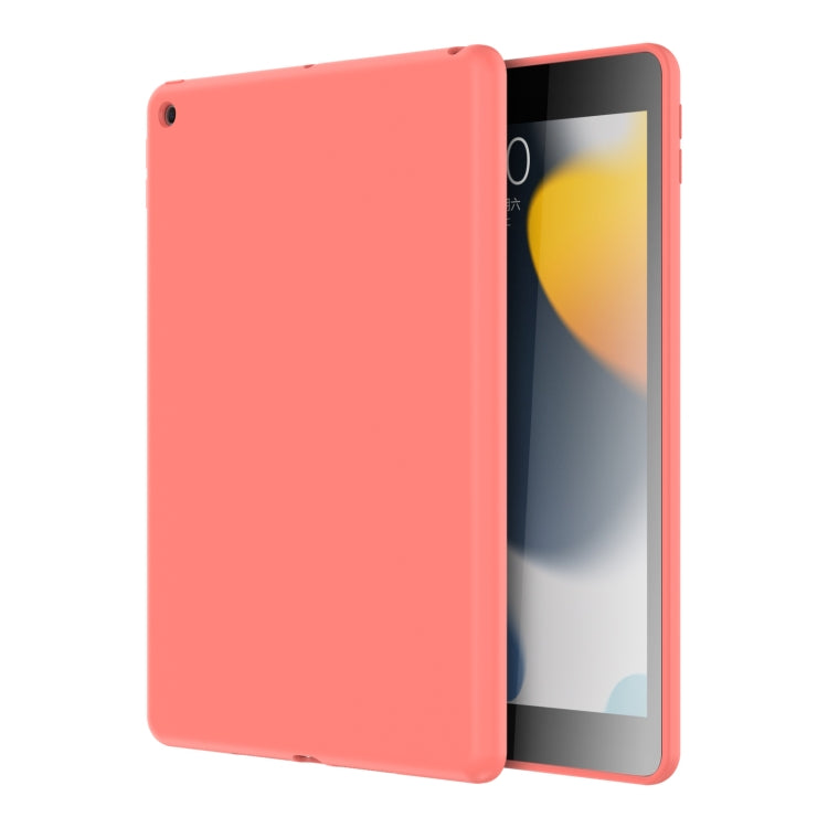 For iPad 10.2 2021 / 2020 / 2019 Mutural Silicone Microfiber Tablet Case(Pink Orange) by Mutural
