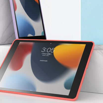 For iPad 10.2 2021 / 2020 / 2019 Mutural Silicone Microfiber Tablet Case(Pink Orange) by Mutural
