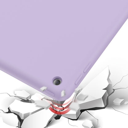 For iPad 10.2 2021 / 2020 / 2019 Mutural Silicone Microfiber Tablet Case(Light Blue) by Mutural