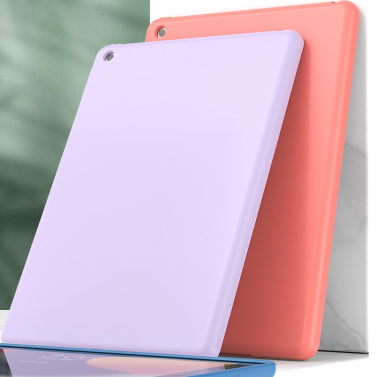 For iPad 10.2 2021 / 2020 / 2019 Mutural Silicone Microfiber Tablet Case(Pink) by Mutural