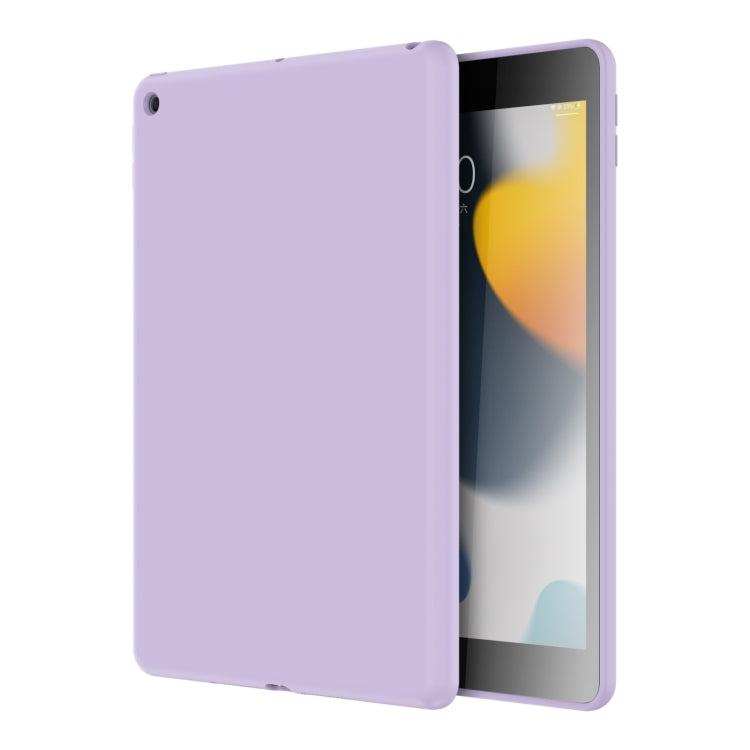 For iPad 10.2 2021 / 2020 / 2019 Mutural Silicone Microfiber Tablet Case(Lavender) by Mutural