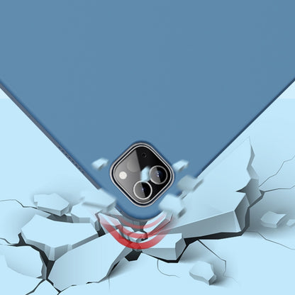 For iPad Pro 11 inch 2022 / 2021 / 2020 Mutural Silicone Microfiber Tablet Case(Light Blue) by Mutural