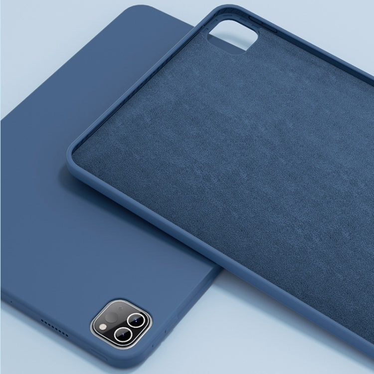 For iPad Pro 12.9 inch 2022 / 2021 / 2020 Mutural Silicone Microfiber Tablet Case(Light Blue) by Mutural
