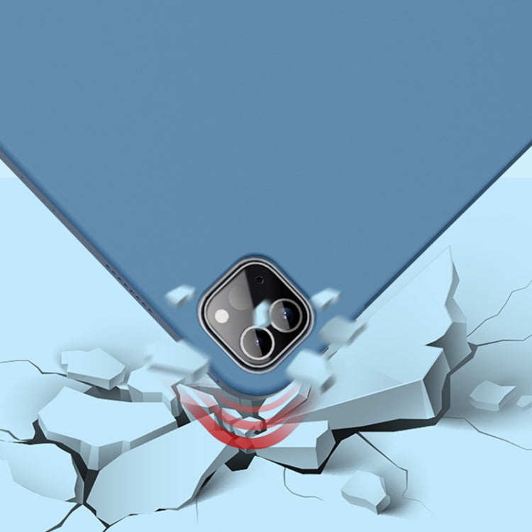 For iPad Pro 12.9 inch 2022 / 2021 / 2020 Mutural Silicone Microfiber Tablet Case(Pink) by Mutural