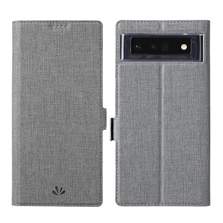 For Google Pixel 6 ViLi K Series Magnetic Buckle Horizontal Flip Leather Phone Case(Grey) by ViLi