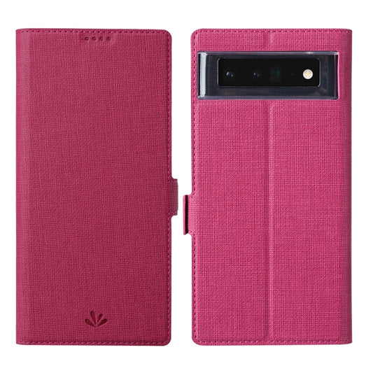 For Google Pixel 6 ViLi K Series Magnetic Buckle Horizontal Flip Leather Phone Case(Rose Red) by ViLi
