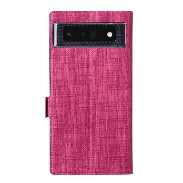 For Google Pixel 6 ViLi K Series Magnetic Buckle Horizontal Flip Leather Phone Case(Rose Red) by ViLi