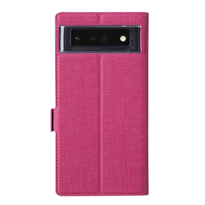 For Google Pixel 6 ViLi K Series Magnetic Buckle Horizontal Flip Leather Phone Case(Rose Red) by ViLi