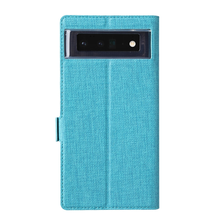 For Google Pixel 6 ViLi K Series Magnetic Buckle Horizontal Flip Leather Phone Case(Blue) by ViLi