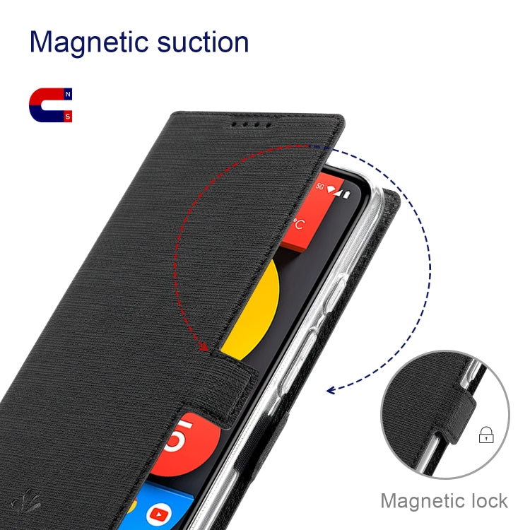 For Google Pixel 6 Pro ViLi K Series Magnetic Buckle Horizontal Flip Leather Phone Case(Black) by ViLi