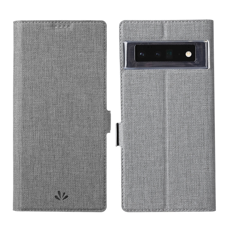 For Google Pixel 6 Pro ViLi K Series Magnetic Buckle Horizontal Flip Leather Phone Case(Grey) by ViLi