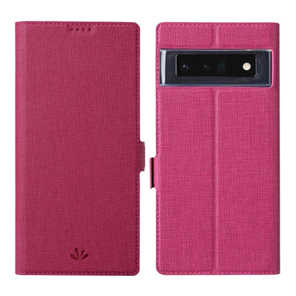 For Google Pixel 6 Pro ViLi K Series Magnetic Buckle Horizontal Flip Leather Phone Case(Rose Red) by ViLi