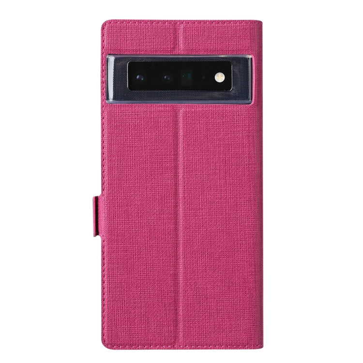 For Google Pixel 6 Pro ViLi K Series Magnetic Buckle Horizontal Flip Leather Phone Case(Rose Red) by ViLi