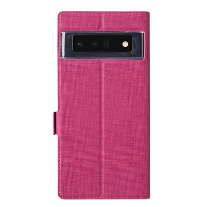 For Google Pixel 6 Pro ViLi K Series Magnetic Buckle Horizontal Flip Leather Phone Case(Rose Red) by ViLi