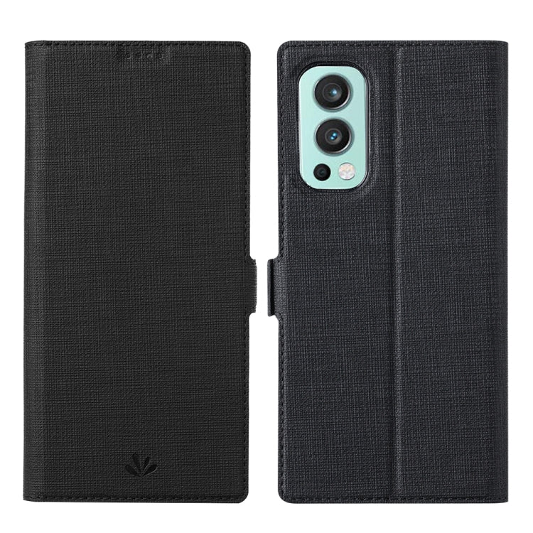 For OnePlus Nord 2 5G ViLi K Series Shockproof Magnetic Buckle Leather Phone Case(Black) by ViLi