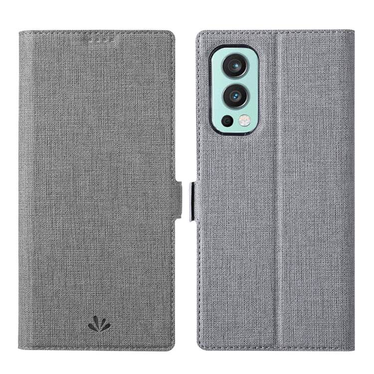 For OnePlus Nord 2 5G ViLi K Series Shockproof Magnetic Buckle Leather Phone Case(Grey) by ViLi