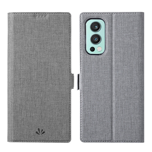 For OnePlus Nord 2 5G ViLi K Series Shockproof Magnetic Buckle Leather Phone Case(Grey) by ViLi
