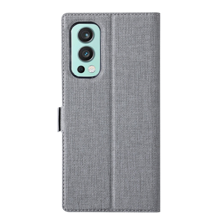 For OnePlus Nord 2 5G ViLi K Series Shockproof Magnetic Buckle Leather Phone Case(Grey) by ViLi
