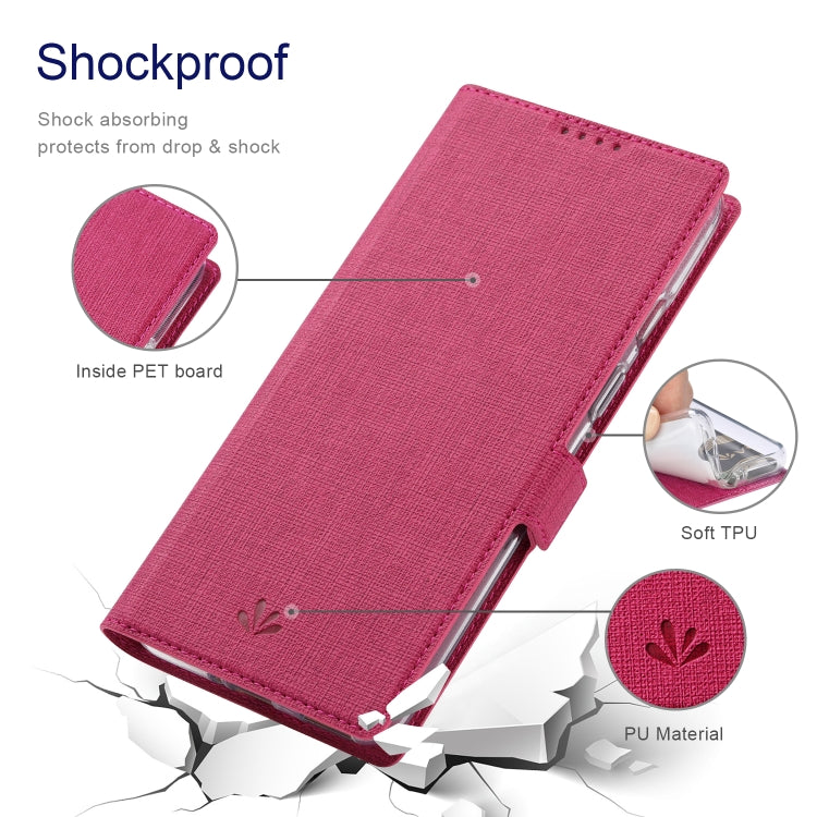 For OnePlus Nord 2 5G ViLi K Series Shockproof Magnetic Buckle Leather Phone Case(Rose Red) by ViLi