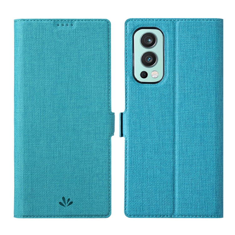 For OnePlus Nord 2 5G ViLi K Series Shockproof Magnetic Buckle Leather Phone Case(Blue) by ViLi