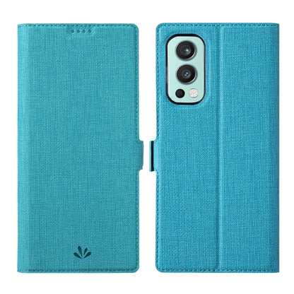 For OnePlus Nord 2 5G ViLi K Series Shockproof Magnetic Buckle Leather Phone Case(Blue) by ViLi