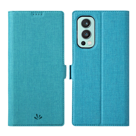 For OnePlus Nord 2 5G ViLi K Series Shockproof Magnetic Buckle Leather Phone Case(Blue) by ViLi