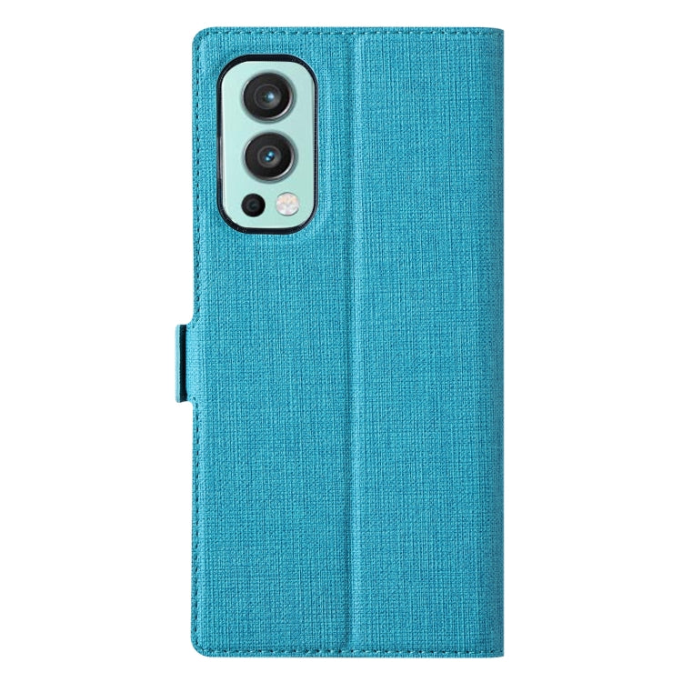 For OnePlus Nord 2 5G ViLi K Series Shockproof Magnetic Buckle Leather Phone Case(Blue) by ViLi