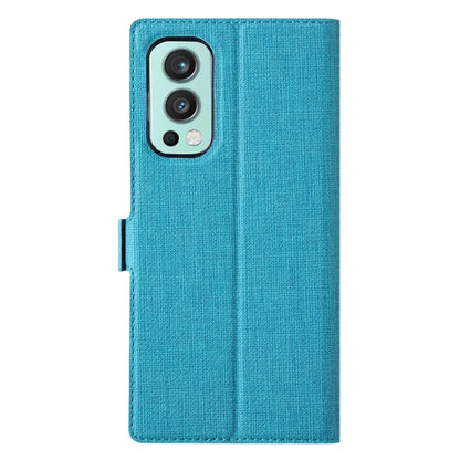 For OnePlus Nord 2 5G ViLi K Series Shockproof Magnetic Buckle Leather Phone Case(Blue) by ViLi