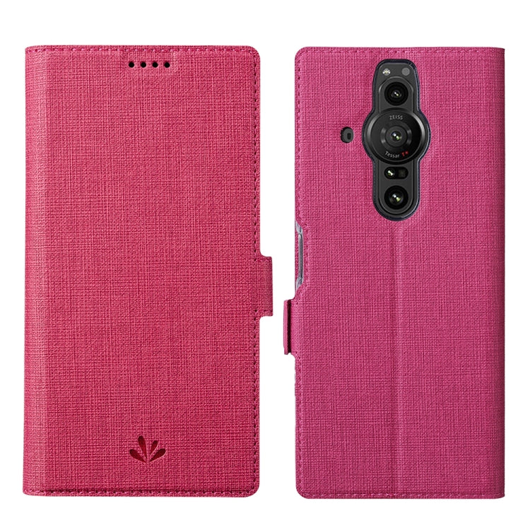 For Sony Xperia Pro-I ViLi K Series Magnetic Buckle Horizontal Flip Leather Phone Case(Rose Red) by ViLi