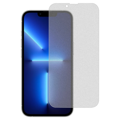 For iPhone 16e / 13 / 13 Pro Transparent Frosted Full Screen Tempered Glass Film by bashfashion