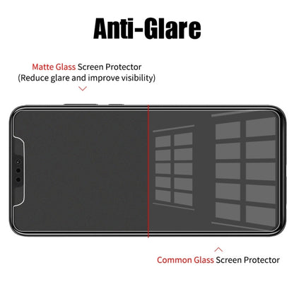For iPhone 16e / 13 / 13 Pro Transparent Frosted Full Screen Tempered Glass Film by bashfashion