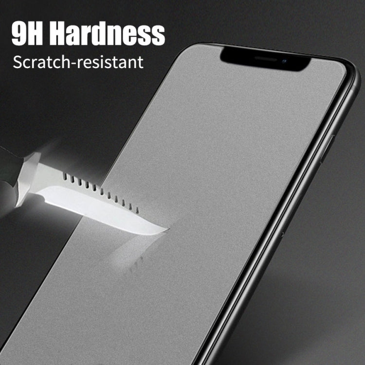 For iPhone 16e / 13 / 13 Pro Transparent Frosted Full Screen Tempered Glass Film by bashfashion