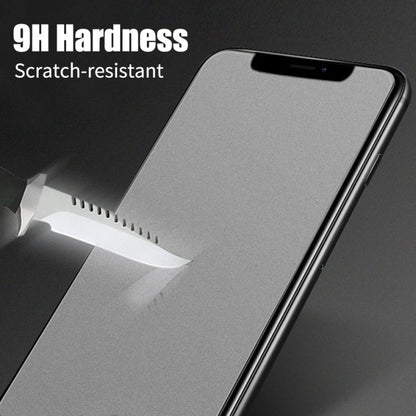 For iPhone 16e / 13 / 13 Pro Transparent Frosted Full Screen Tempered Glass Film by bashfashion
