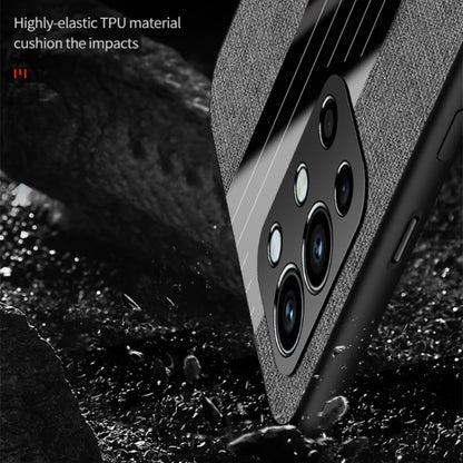 For OnePlus 9R XINLI Stitching Cloth Texture TPU Phone Case with Ring Holder(Blue) by XINLI