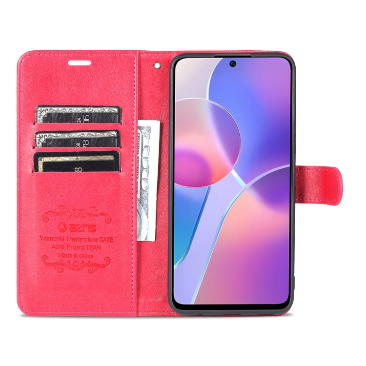 For Honor X30i AZNS Sheepskin Texture Flip Leather Phone Case(Red) by AZNS