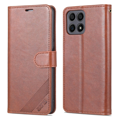 For Honor X30i AZNS Sheepskin Texture Flip Leather Phone Case(Brown) by AZNS
