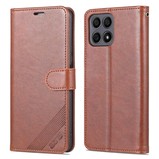 For Honor X30i AZNS Sheepskin Texture Flip Leather Phone Case(Brown) by AZNS