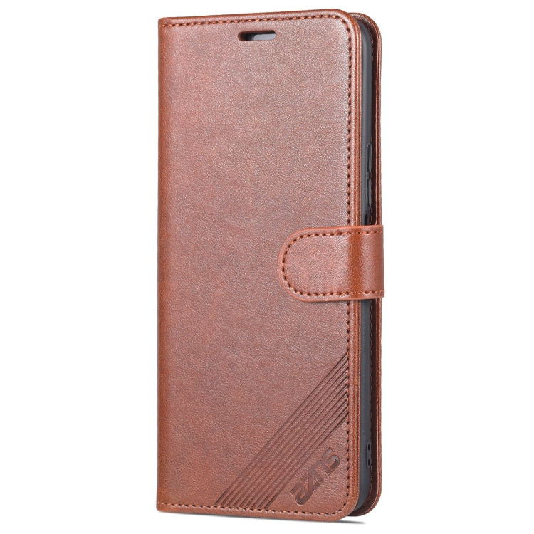 For Honor X30i AZNS Sheepskin Texture Flip Leather Phone Case(Brown) by AZNS