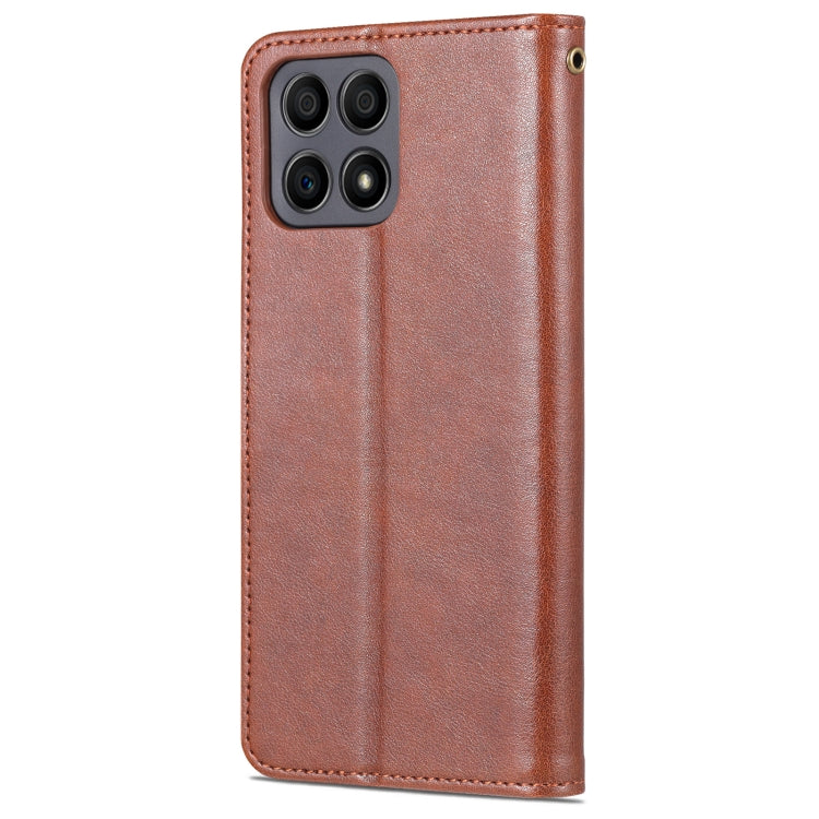 For Honor X30i AZNS Sheepskin Texture Flip Leather Phone Case(Brown) by AZNS